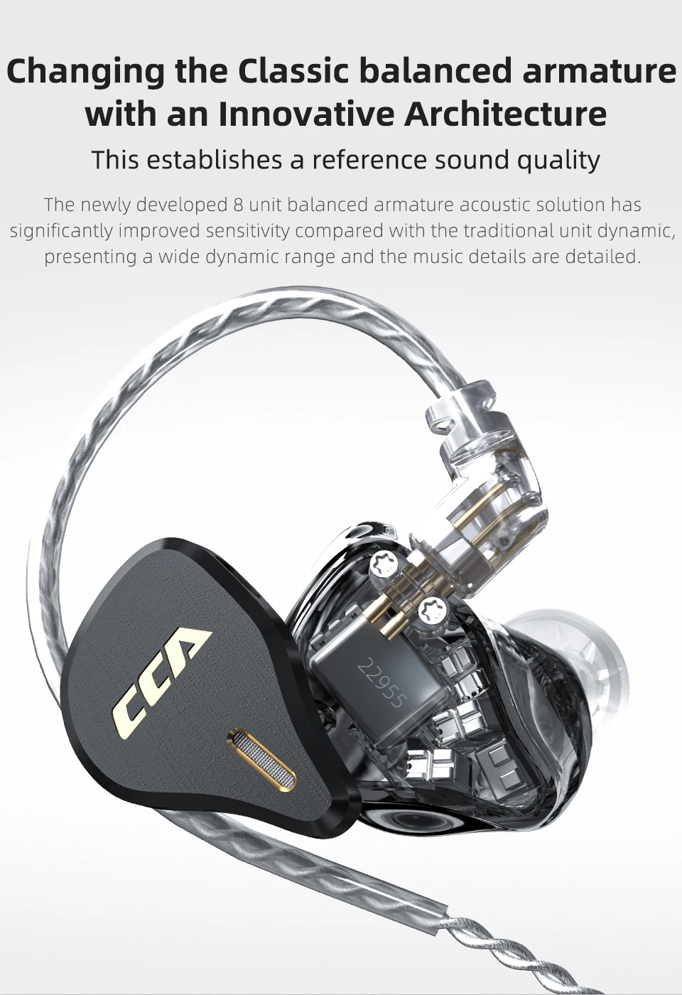 CCA CS16 16BA Units Drive Earphone In Ear Earphone Hifi Dj Monito Sports Noise Cancelling Earbuds
CCA CS16 16BA Units Drive Earphone In Ear Earphone Hifi Dj Monito Sports Noise Cancelling Earbuds