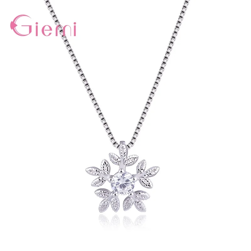 Real Original 925 Sterling Silver Shinning Clear Crystal Snowflake Pendant Necklace Chain FOr Women Girls Student Lovely Jewelry
Real Original 925 Sterling Silver Shinning Clear Crystal Snowflake Pendant Necklace Chain FOr Women Girls Student Lovely Jewelry