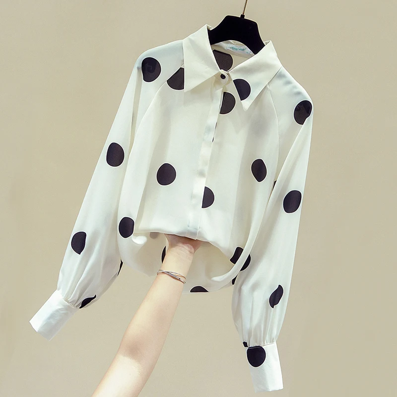 Детские рубашки с длинными рукавами и отложным воротником Блузка Для женщин Blusas Mujer De Moda 2021 точка Шифоновая блузка рубашка Топы Для женщин s ...
Детские рубашки с длинными рукавами и отложным воротником Блузка Для женщин Blusas Mujer De Moda 2021 точка Шифоновая блузка рубашка Топы Для женщин s ...