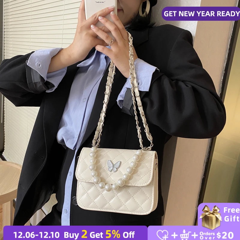 Модная простая женская маленькая квадратная сумка на плечо, клетчатый Дамский саквояж кросс-боди из искусственной кожи с жемчужной цепочко...
Модная простая женская маленькая квадратная сумка на плечо, клетчатый Дамский саквояж кросс-боди из искусственной кожи с жемчужной цепочко...