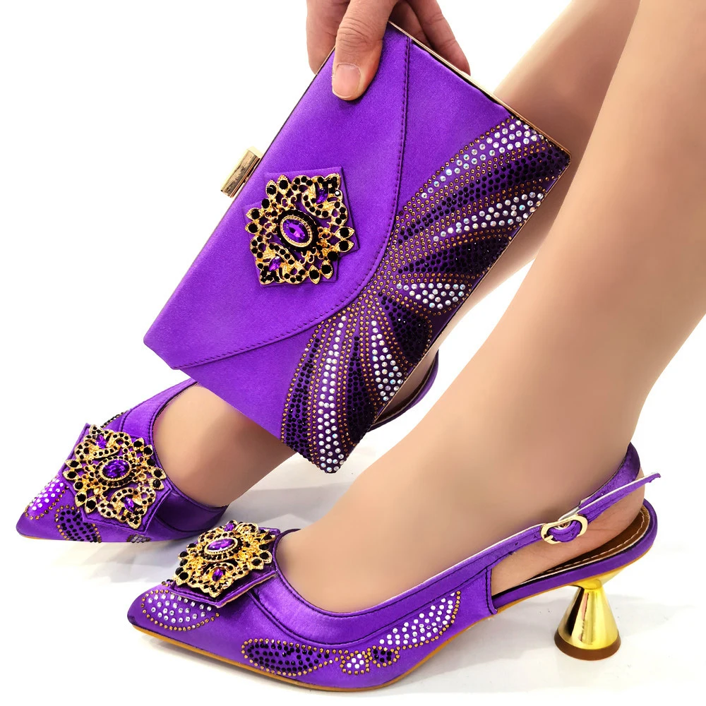 doershow New Arrival African Wedding Shoes and Bag Set purple Color Italian Shoes with Matching Bags Nigerian Women party SAO1-3
doershow New Arrival African Wedding Shoes and Bag Set purple Color Italian Shoes with Matching Bags Nigerian Women party SAO1-3