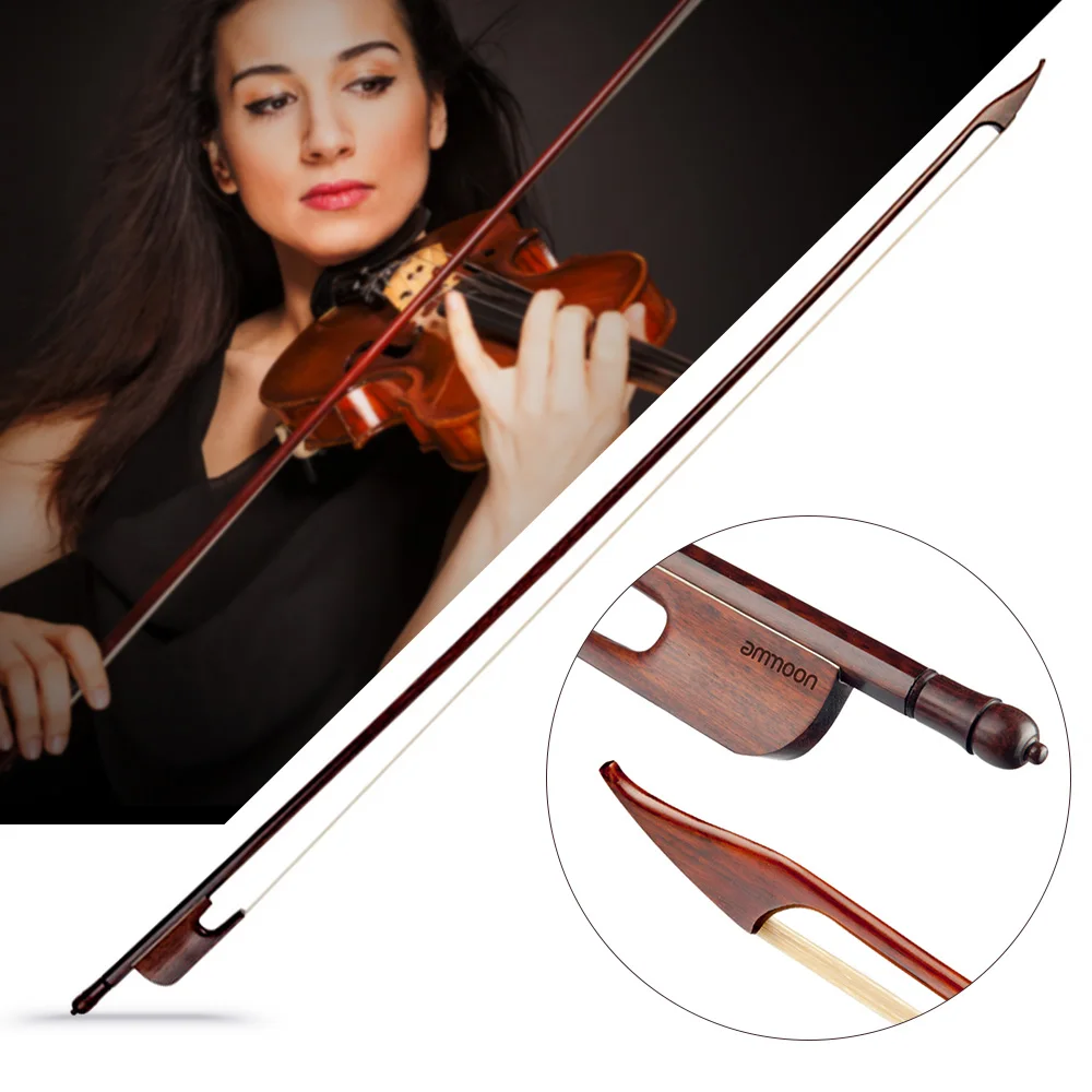 ammoon 4/4 Violin Bow Baroque Style Snakewood Round Stick Snakewood White Horsehair Well Balanced
ammoon 4/4 Violin Bow Baroque Style Snakewood Round Stick Snakewood White Horsehair Well Balanced