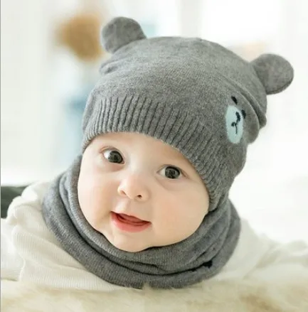2 piece Newborn Autumn winter hat bib Baby Cute Bear baby print stereo ear Knitted Hat Toddler Kids Wool Cap For Children
2 piece Newborn Autumn winter hat bib Baby Cute Bear baby print stereo ear Knitted Hat Toddler Kids Wool Cap For Children