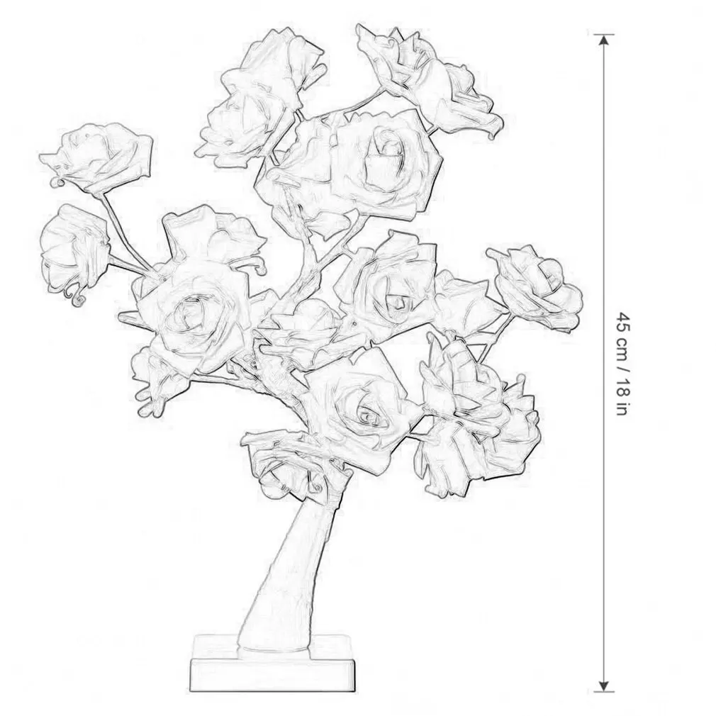 New Rose Flower Bedroom Bedside LED Lamp Home Decor Simulation Tree Christmas Wedding Party Decoration Valentine's Day Gift
New Rose Flower Bedroom Bedside LED Lamp Home Decor Simulation Tree Christmas Wedding Party Decoration Valentine's Day Gift