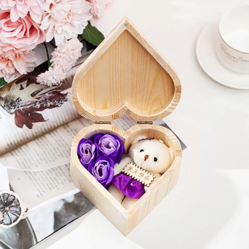 Storage Box Heart Shape Wood Box Soap Flower Wedding Gift Desk Rangement Wooden Valentine Day Soap Flower Handmade Gift
Storage Box Heart Shape Wood Box Soap Flower Wedding Gift Desk Rangement Wooden Valentine Day Soap Flower Handmade Gift