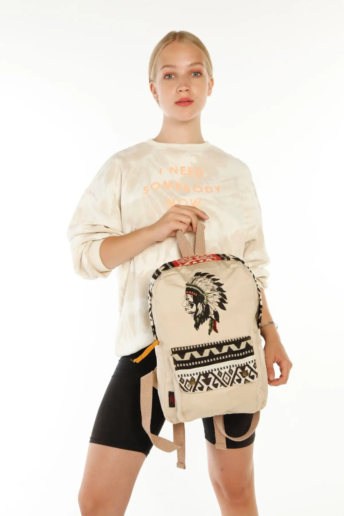 

Женский рюкзак в этническом стиле, модный трендовый водонепроницаемый кожаный повседневный рюкзак на плечевом ремне для путешествий и шко...