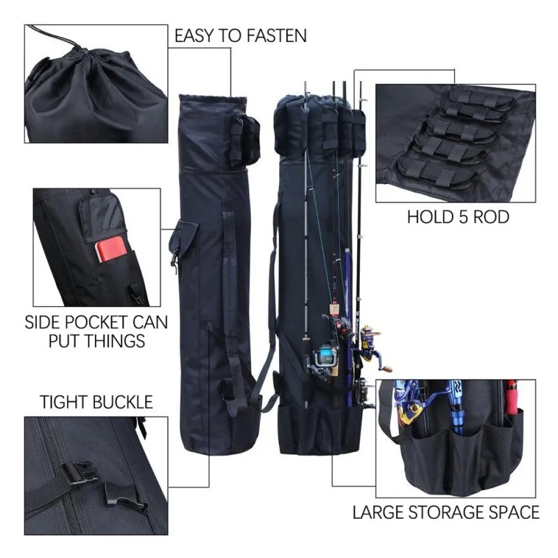 Fishing Portable Multifunction Nylon Fishing Bags Fishing Rod Bag Case Fishing Tackle Tools Storage Bag
Fishing Portable Multifunction Nylon Fishing Bags Fishing Rod Bag Case Fishing Tackle Tools Storage Bag