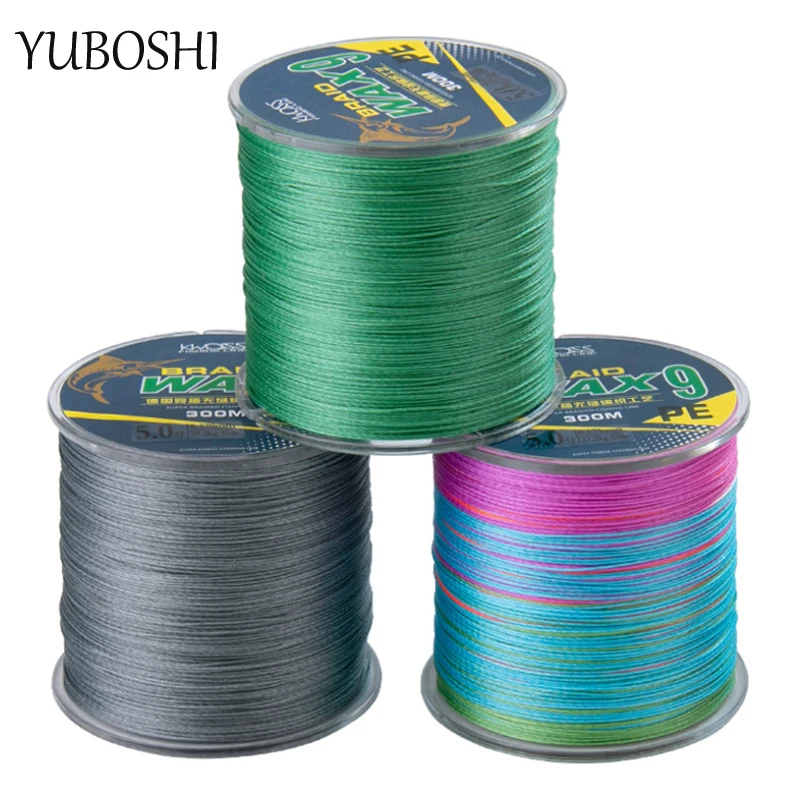 New 9-strand Braided Fishing Line 300M PE Japanese Multifilament Thread 12.5LB-101LB Gray/Green/Multicolor Optional
New 9-strand Braided Fishing Line 300M PE Japanese Multifilament Thread 12.5LB-101LB Gray/Green/Multicolor Optional