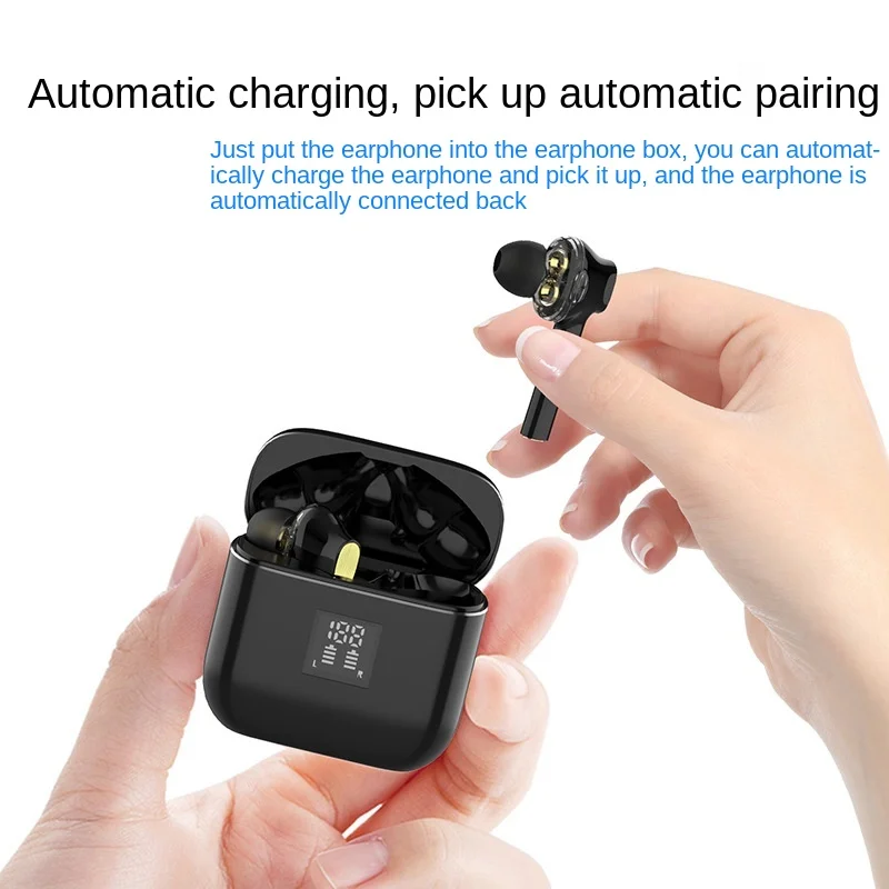 Dual Driver Units Wireless Headphones with Microphone Noise Reduction Double Moving Coil Subwoofer LED Power Screen TWS Earbuds
Dual Driver Units Wireless Headphones with Microphone Noise Reduction Double Moving Coil Subwoofer LED Power Screen TWS Earbuds
