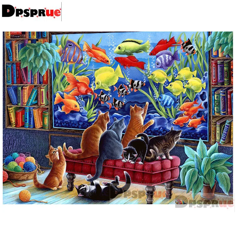 Dpsprue Full Square/Round Diamond Painting Kit Cross Stitch Animal Cat Fish Diamond 3D Embroidery DIY 5D Moasic Gift DP208
Dpsprue Full Square/Round Diamond Painting Kit Cross Stitch Animal Cat Fish Diamond 3D Embroidery DIY 5D Moasic Gift DP208