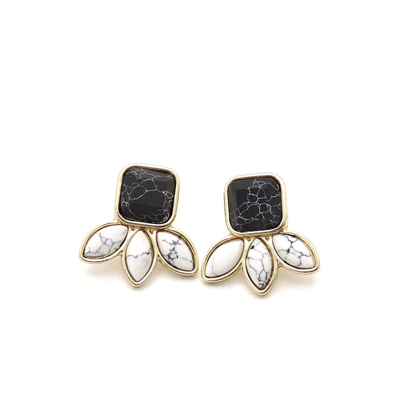Leaf Shape kallaite howlite stud Gold Color Stone Earring For Women Jewelry Gift
Leaf Shape kallaite howlite stud Gold Color Stone Earring For Women Jewelry Gift