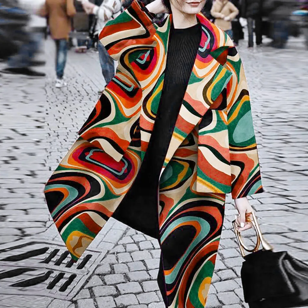 2019 New Spring Autumn Fashion Casual Women's Print Trench Coat Long Outerwear Loose Clothes For Lady Lapel Coat Plus Size#J30
2019 New Spring Autumn Fashion Casual Women's Print Trench Coat Long Outerwear Loose Clothes For Lady Lapel Coat Plus Size#J30