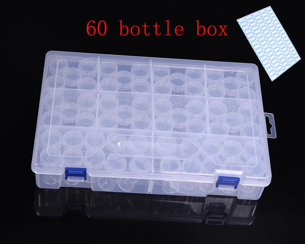 60 Bottles Jar Square Diamond Painting Storage box Diamond Painting Accessories Beads Container Mosaic Storage boxes Tools
60 Bottles Jar Square Diamond Painting Storage box Diamond Painting Accessories Beads Container Mosaic Storage boxes Tools