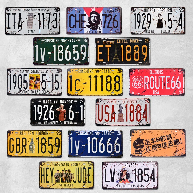 USA Car License Metal Plate American Car Number Tin Signs Bar Pub Cafe Decor Metal Sign Garage Painting Art Plaque Poster
USA Car License Metal Plate American Car Number Tin Signs Bar Pub Cafe Decor Metal Sign Garage Painting Art Plaque Poster