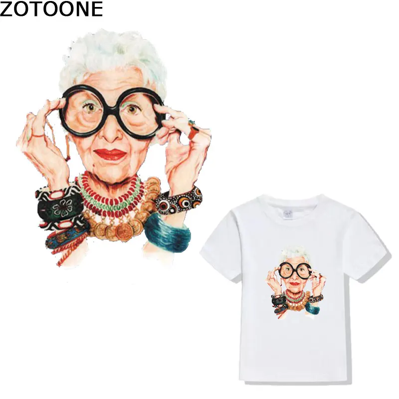 ZOTOONE Cartoon Fashion Grandma Printing Sticker DIY Summer Women's T-shirt Patch Hot Press iron on transfers for clothing D
ZOTOONE Cartoon Fashion Grandma Printing Sticker DIY Summer Women's T-shirt Patch Hot Press iron on transfers for clothing D