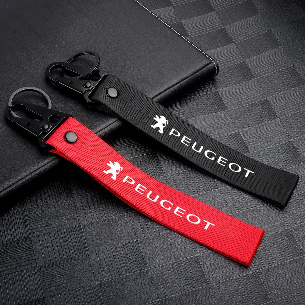 Metal Nylon Car Badges Keychain Key Chain Rings Lanyard Auto Accessories For Peugeot 308 307 206 208 207 3008 508 407 2008 5008
Metal Nylon Car Badges Keychain Key Chain Rings Lanyard Auto Accessories For Peugeot 308 307 206 208 207 3008 508 407 2008 5008