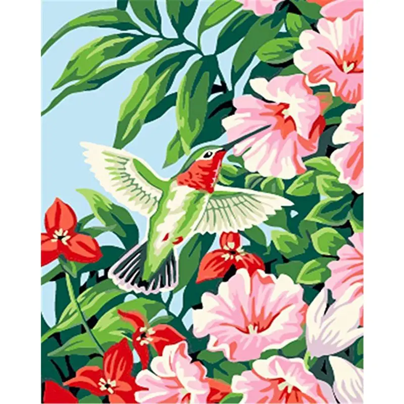 SELILALI Frameless Painting By Numbers Kits For Beginner Bird On Flower Paints Framed On Canvas Home Decor Art Pictures Photo
SELILALI Frameless Painting By Numbers Kits For Beginner Bird On Flower Paints Framed On Canvas Home Decor Art Pictures Photo