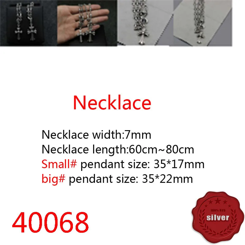 40068 S925 Sterling Silver Necklace Personality Fashion Simple Sweater Chain Letter Cross Flower Punk Style Jewelry
40068 S925 Sterling Silver Necklace Personality Fashion Simple Sweater Chain Letter Cross Flower Punk Style Jewelry