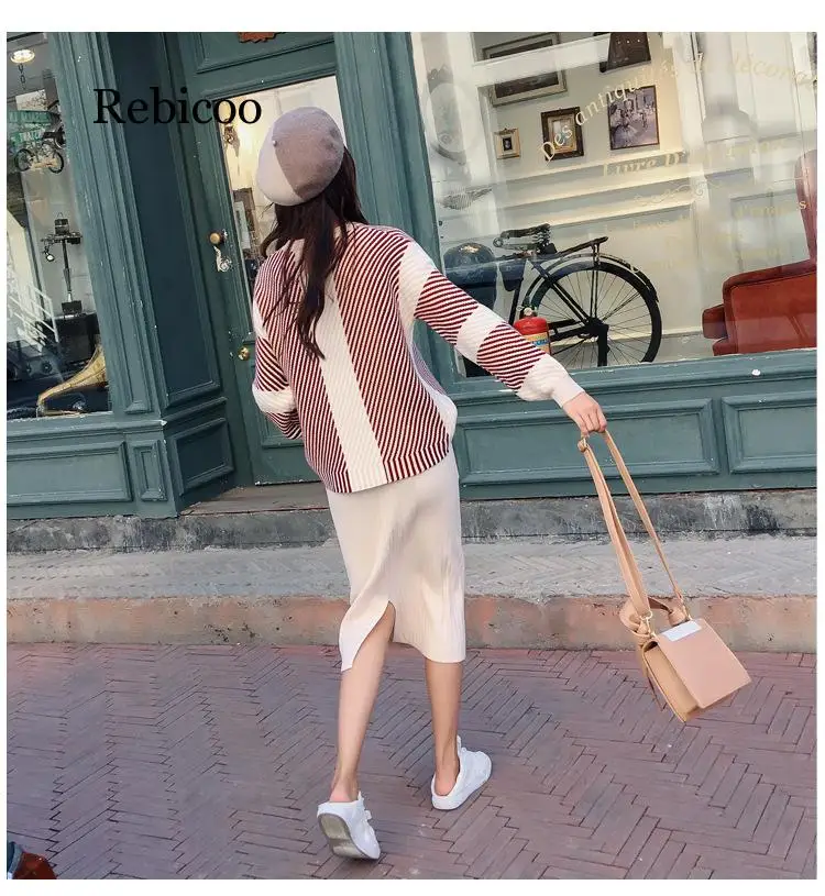 New 2019 Winter Knitted Womans Suits Thick Loose Sweater + Pencil Skirts Sets for Woman Casual Ladies Two-pieces Suit Quality
New 2019 Winter Knitted Womans Suits Thick Loose Sweater + Pencil Skirts Sets for Woman Casual Ladies Two-pieces Suit Quality