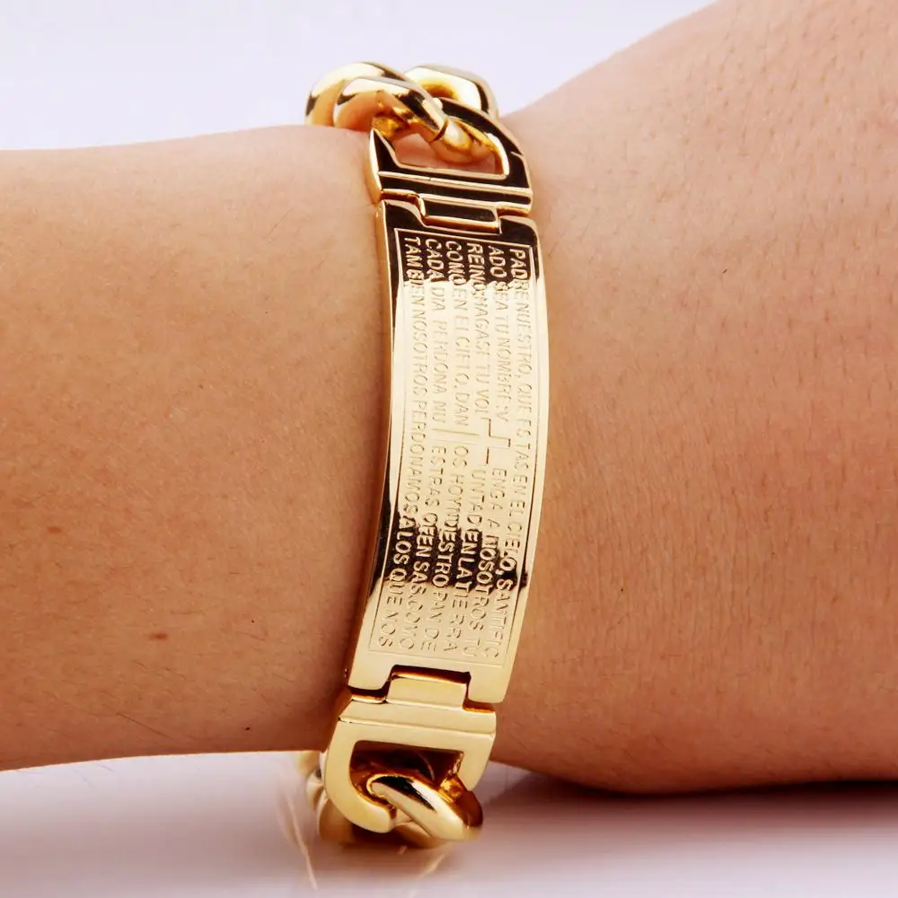 Tisnium 16mm Gold Color Men's Bracelet Halloween Friends Gifts Stainless Steel Jewelry Accessories Steampunk Style Wholesale
Tisnium 16mm Gold Color Men's Bracelet Halloween Friends Gifts Stainless Steel Jewelry Accessories Steampunk Style Wholesale