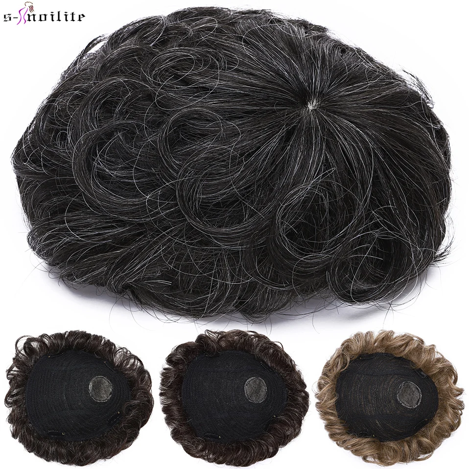 S-noilite 16x19cm Men Toupee Human Hair Replacement System Hair Toppers Hairpiece 4Inch Hair Wig Extensions Male Hair Prosthesis
S-noilite 16x19cm Men Toupee Human Hair Replacement System Hair Toppers Hairpiece 4Inch Hair Wig Extensions Male Hair Prosthesis