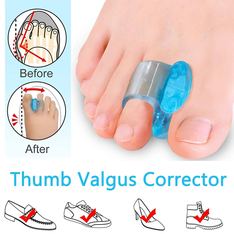 2pcs Blue Soft Silicone Gel Toe Separator Hallux Valgus Bunion Spacers Thumb Corrector Foot Care Tool
2pcs Blue Soft Silicone Gel Toe Separator Hallux Valgus Bunion Spacers Thumb Corrector Foot Care Tool
