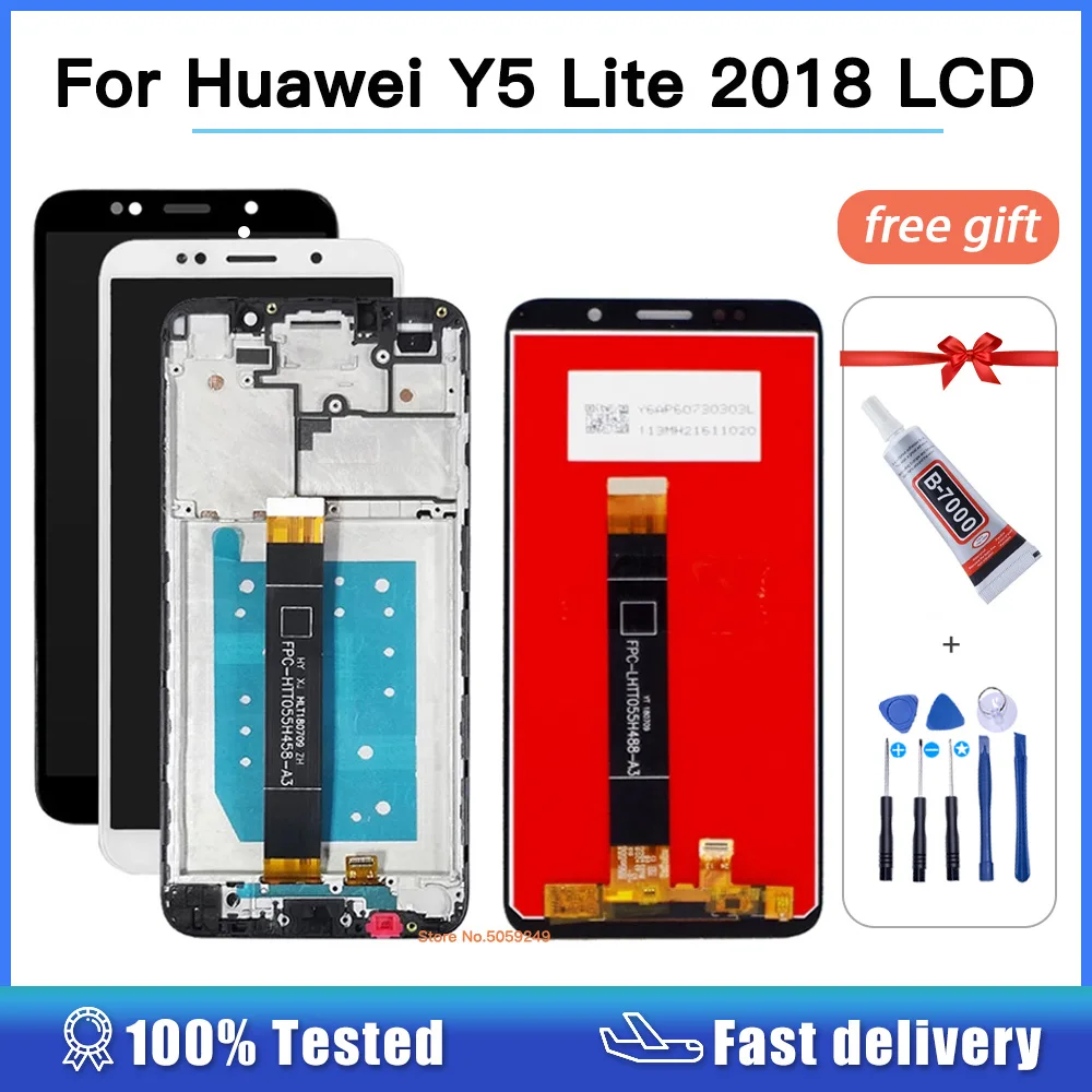 ЖК-дисплей 5 45 ''для Huawei Y5 Lite 2018 сенсорный экран с рамкой сменный дигитайзер