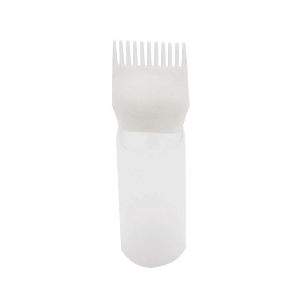 

120Ml Hair Dye Bottle Applicator With Graduated Brush Root Comb Applicator Bottle Comb Salon Hair Coloring -1pc White