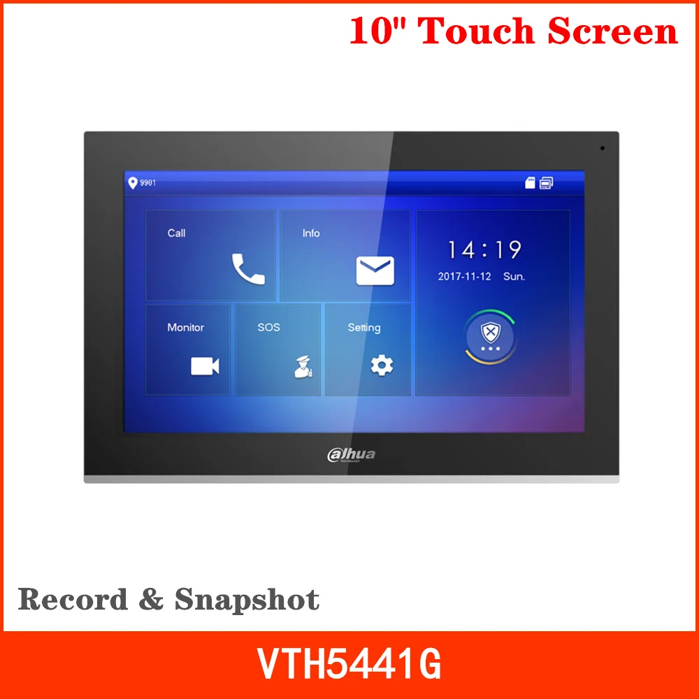 

Цифровые видеодомофоны Dahua VTH5441G, VTH 10 "TFT сенсорный экран, запись и защелка, охранная сигнализация IPC, сменные VTH1660CH