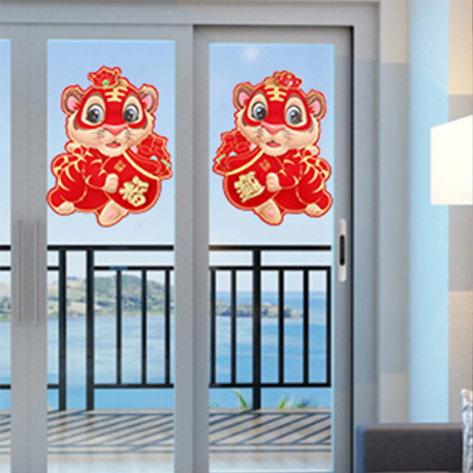 Spring Festival Tiger Year Sticker Couplet Wall Sticker New Year decoration room Home Decor window glass door Chinese stickers
Spring Festival Tiger Year Sticker Couplet Wall Sticker New Year decoration room Home Decor window glass door Chinese stickers