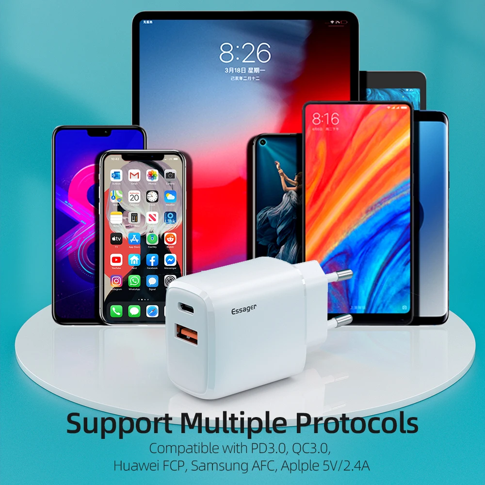 20W EU UK US PD Plug Charger Type C USB Quick Charger Adapter For iPhone 12 Pro Max 11 Xs Xr Mobile Phone Fast Charging Port
20W EU UK US PD Plug Charger Type C USB Quick Charger Adapter For iPhone 12 Pro Max 11 Xs Xr Mobile Phone Fast Charging Port