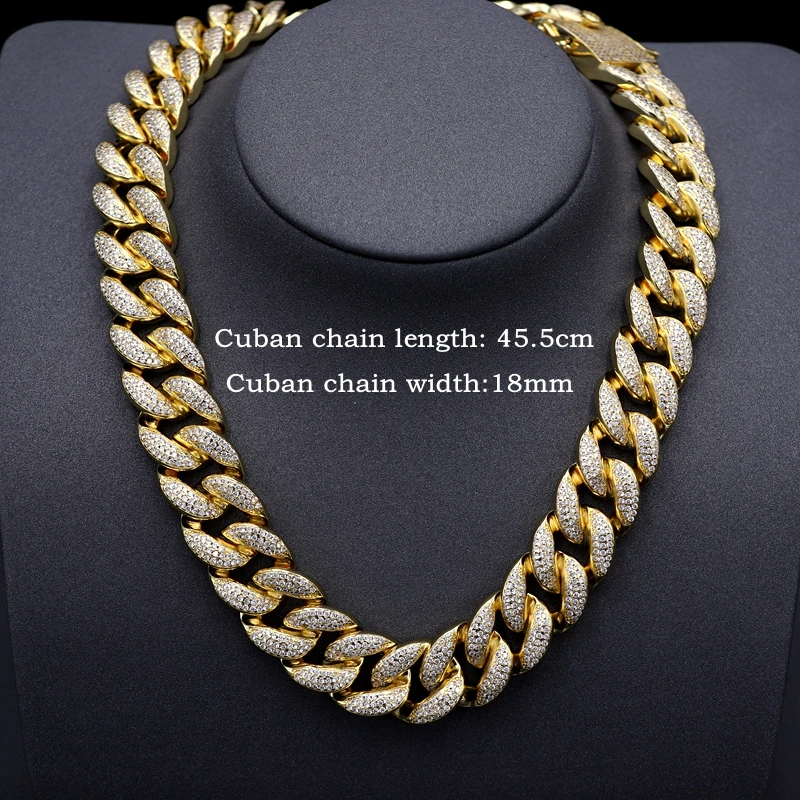 Luxury Heavy Cuban Link Necklace Micro Full pave Cubic Zirconia Gold color Chain Choker Bling Hip hop women Punk Fashion Jewelry
Luxury Heavy Cuban Link Necklace Micro Full pave Cubic Zirconia Gold color Chain Choker Bling Hip hop women Punk Fashion Jewelry