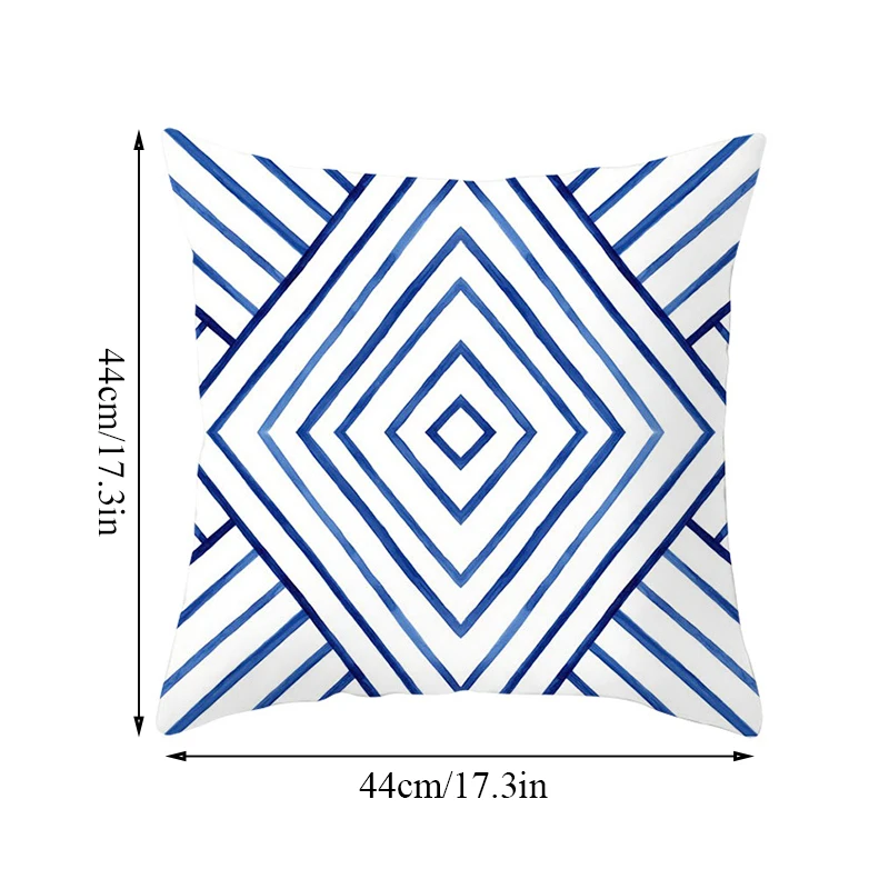 45 * 45CM Geometric Cushion Cover Blue abstract printed Polyester Throw Pillow Case Geometric Art Pillowcase Square Home Decor
45 * 45CM Geometric Cushion Cover Blue abstract printed Polyester Throw Pillow Case Geometric Art Pillowcase Square Home Decor