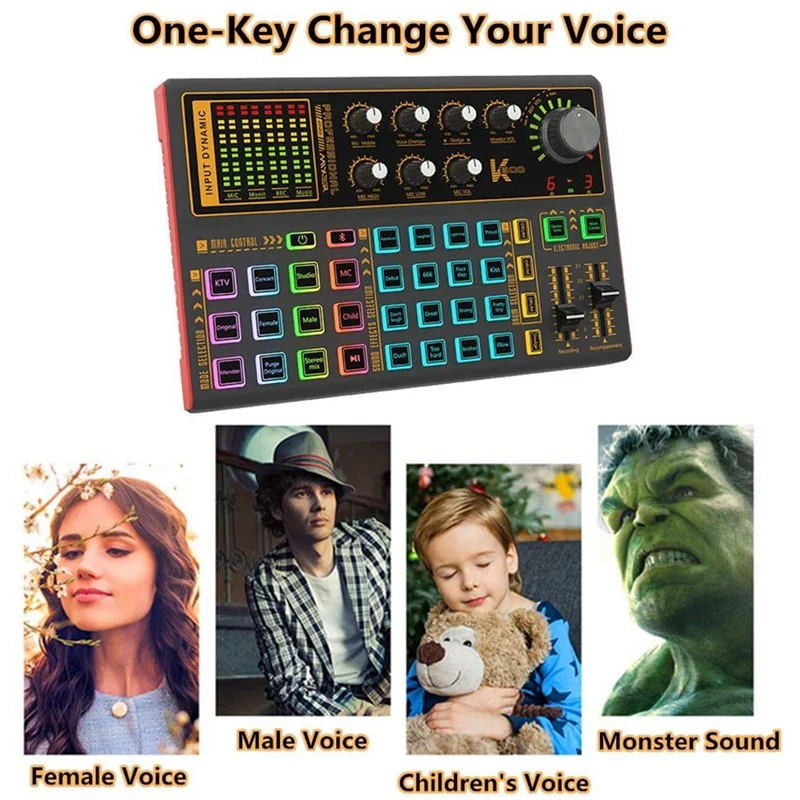SK300 Live Sound Card with Multiple Sound Effects Podcast Production Studio for Guitar, Live Streaming, PC, Recording
SK300 Live Sound Card with Multiple Sound Effects Podcast Production Studio for Guitar, Live Streaming, PC, Recording