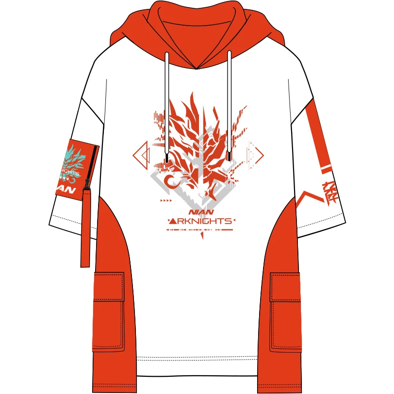 Anime Arknights Nian Cosplay Costumes Summer Loose Hooded Short Sleeve T-shirt Unisex Casual Couple Daily Fashion pullover Tops
Anime Arknights Nian Cosplay Costumes Summer Loose Hooded Short Sleeve T-shirt Unisex Casual Couple Daily Fashion pullover Tops