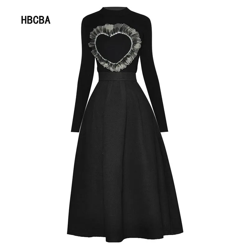 HBCBA Fashion Runway Autumn Two Pieces Set Winter Black Skirt Suit Women O-Neck Beading Knitted Casual Pullover Sweater+Skirt
HBCBA Fashion Runway Autumn Two Pieces Set Winter Black Skirt Suit Women O-Neck Beading Knitted Casual Pullover Sweater+Skirt