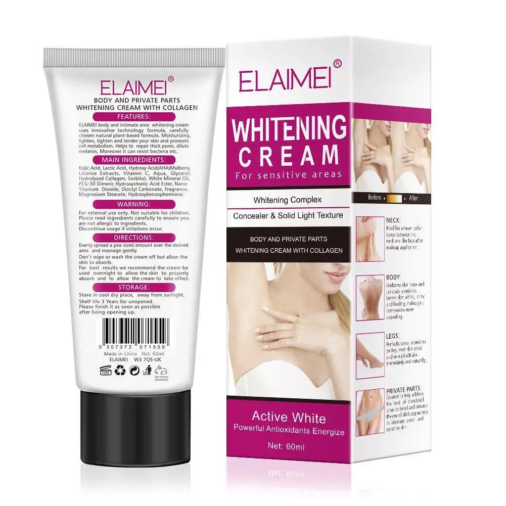ELAIMEI Whitening Cream Face Body Lightening Cream Underarm Armpit Whitening Cream Legs Knees Private Parts Body Nature White
ELAIMEI Whitening Cream Face Body Lightening Cream Underarm Armpit Whitening Cream Legs Knees Private Parts Body Nature White