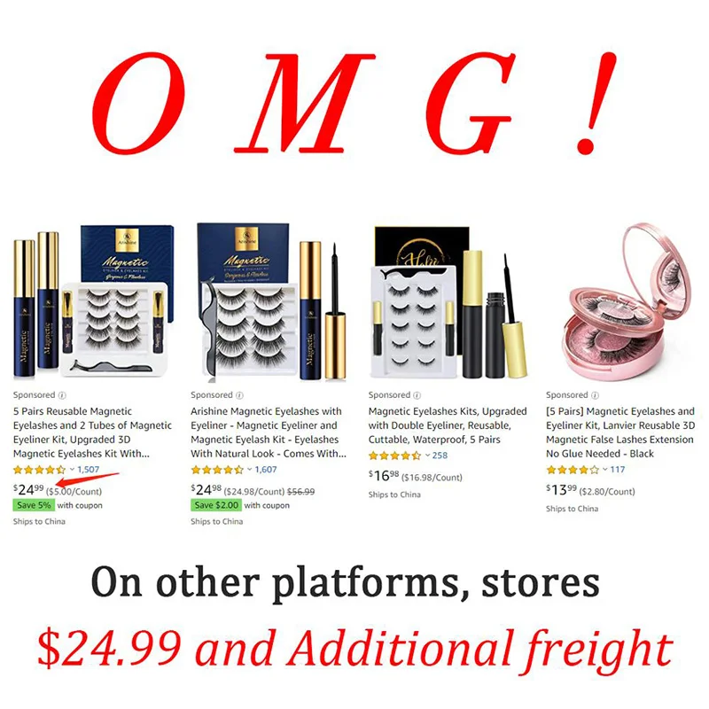 3Pairs of Glue-free Magnetic Eyelashes set Magnet Liquid Eyeliner Tweezer Set Waterproof Long Lasting Reusable Eyelash Extension
3Pairs of Glue-free Magnetic Eyelashes set Magnet Liquid Eyeliner Tweezer Set Waterproof Long Lasting Reusable Eyelash Extension