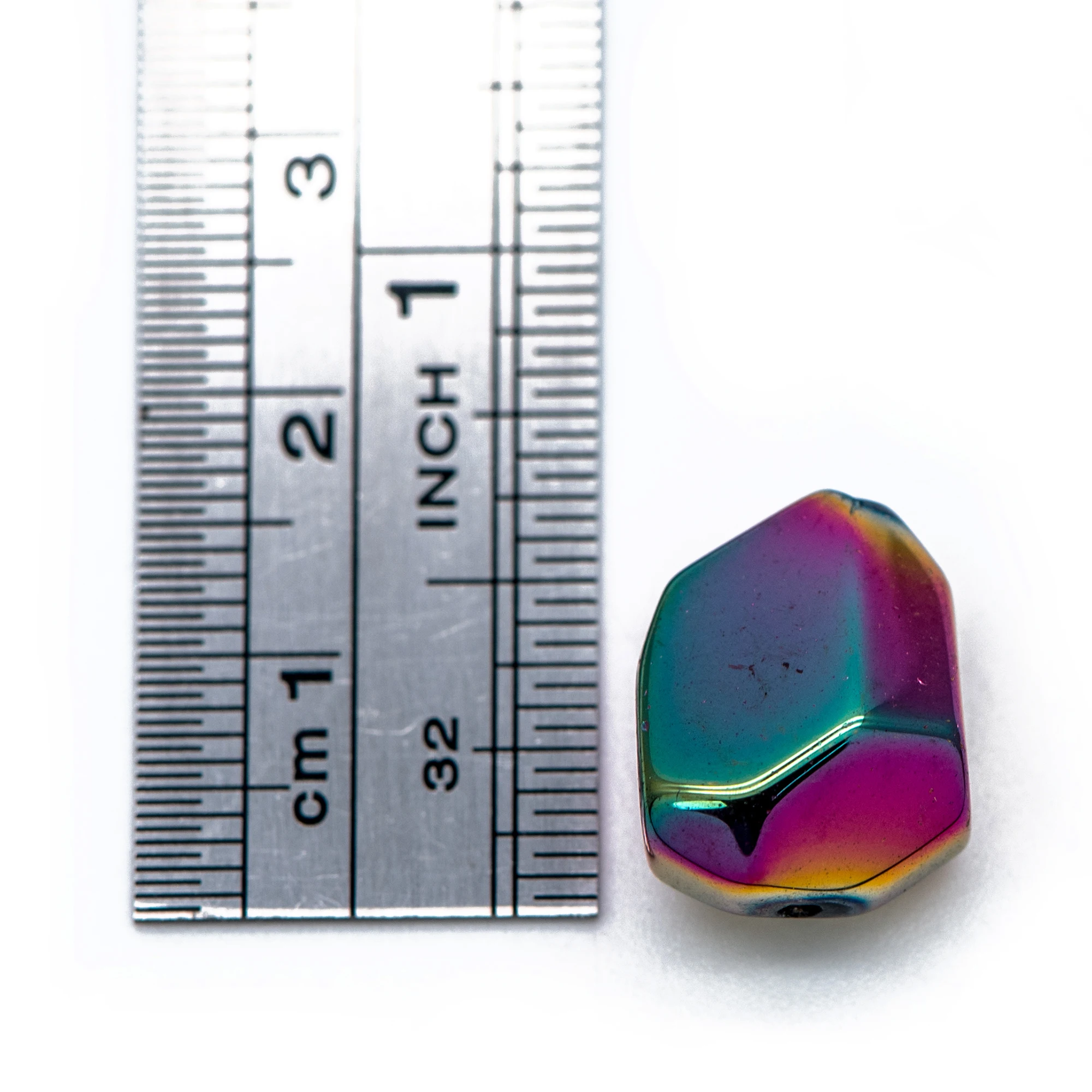 Crystal Glass Unique Stone Shaped beads 16mm, Metal Rainbow For DIY Bracelet Jewelry Making (GM005-17)/ 38pcs
Crystal Glass Unique Stone Shaped beads 16mm, Metal Rainbow For DIY Bracelet Jewelry Making (GM005-17)/ 38pcs