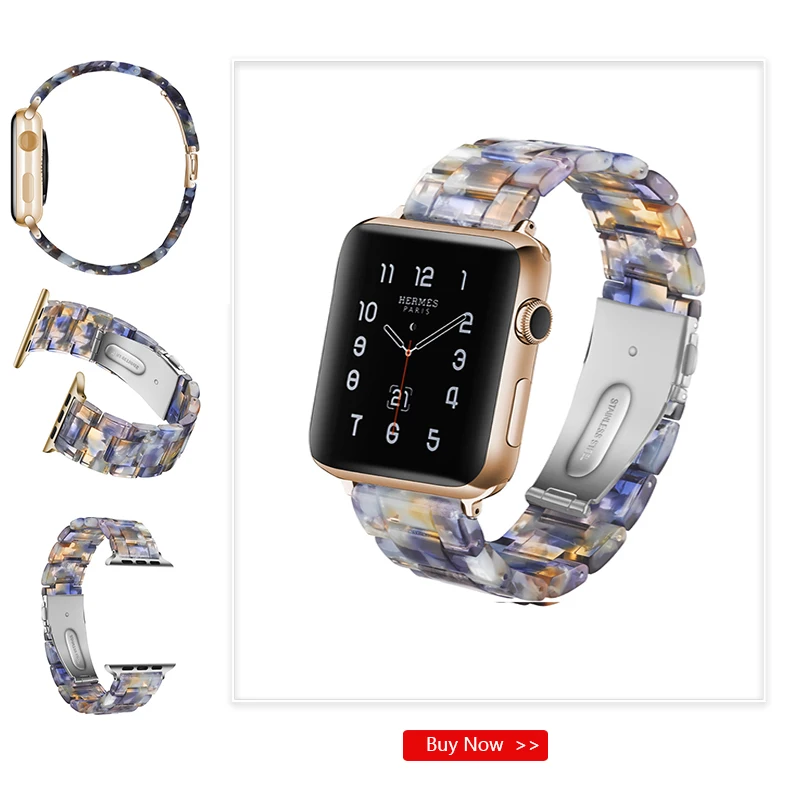 Браслет из смолы для apple watch band SE 6 5 4 40 мм 44 сменный ремешок iWatch Series 3 2 38 42 часов |