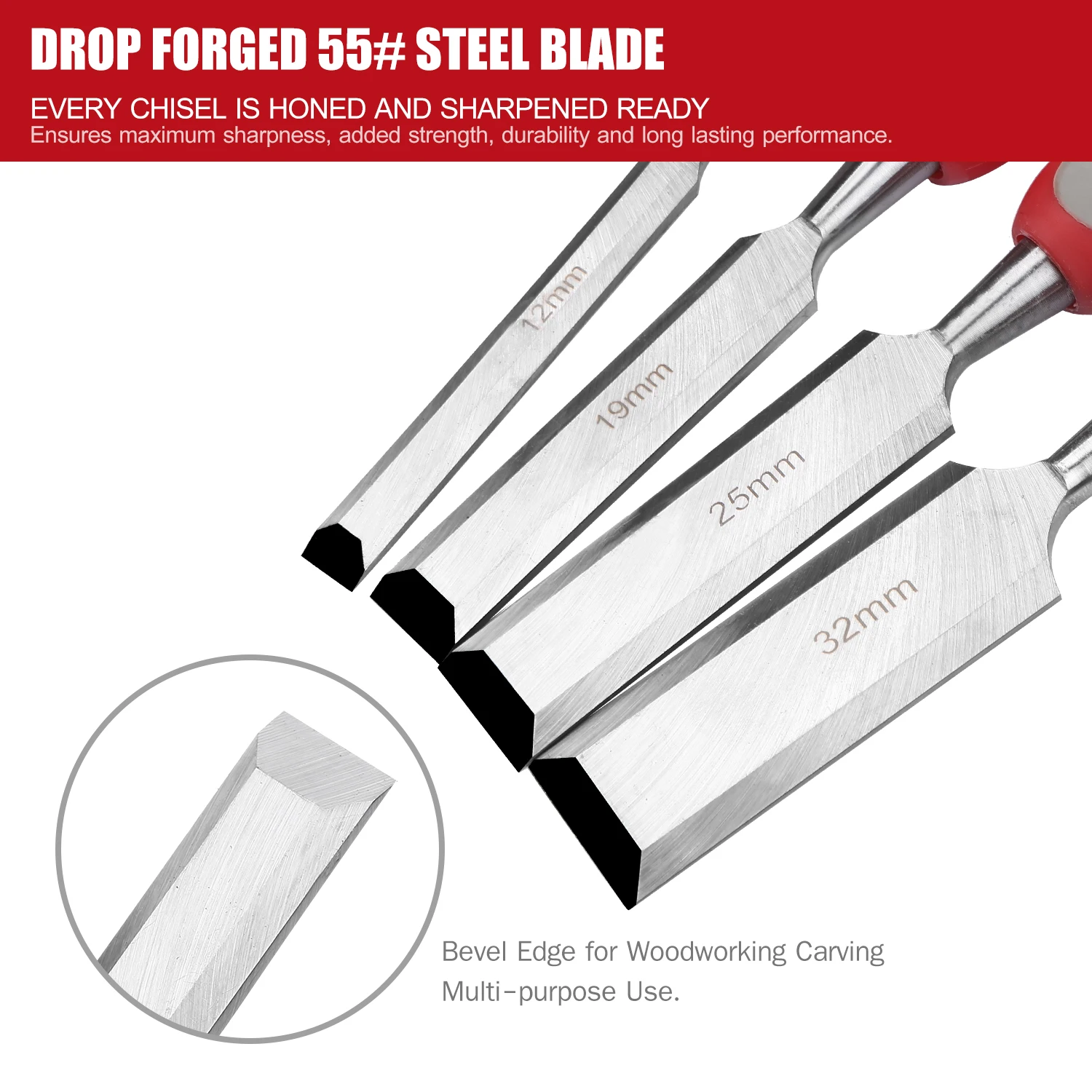 5pcs Wood Chisel Set For Carpentry with Storage Bag Non-slip Handle Woodworking Wood Carving Bench Chisel Sets Sharp
5pcs Wood Chisel Set For Carpentry with Storage Bag Non-slip Handle Woodworking Wood Carving Bench Chisel Sets Sharp