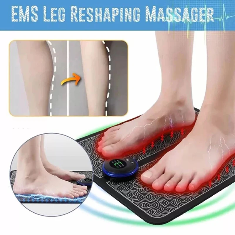 

Micro-electric Smart Foot Pads Soles EMS Foot Massage Pads Physiotherapy Pedicure Machine Acupoint Foot Massager Leg Beauty