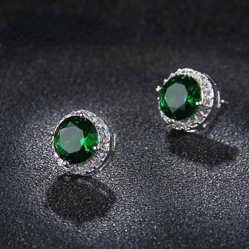 AMC Classic Green AAA Cubic Zirconia Stud Earrings Round Crystal Ear Studs Multicolor Fashion Jewelry Gift for Women
AMC Classic Green AAA Cubic Zirconia Stud Earrings Round Crystal Ear Studs Multicolor Fashion Jewelry Gift for Women