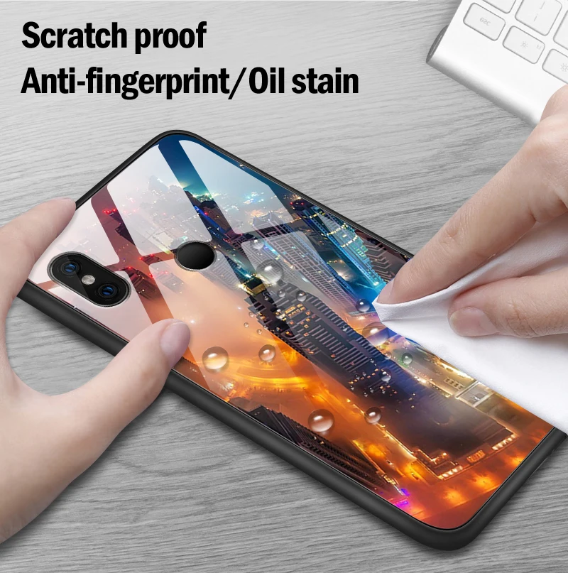 Чехол для телефона из закаленного стекла с черно-белыми изображениями Love Samsung Galaxy