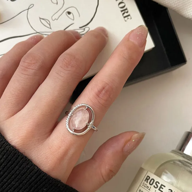 Female Charm Fashion French Romantic Classic Jewelry Couple Gift Sterling Silver Pink Large Crystal Zircon Ring Wholesale
Female Charm Fashion French Romantic Classic Jewelry Couple Gift Sterling Silver Pink Large Crystal Zircon Ring Wholesale