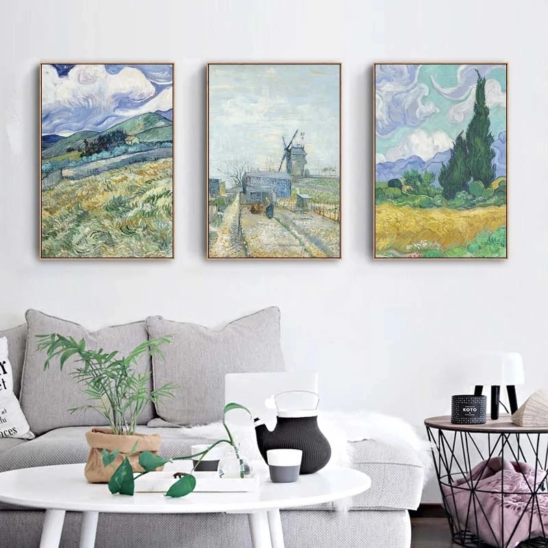 Van Gogh Wheat Field Landscape Canvas Painting Green Ldyllic Scenery Wall Art Posters Famous Oil Painting for Living Room Decor
Van Gogh Wheat Field Landscape Canvas Painting Green Ldyllic Scenery Wall Art Posters Famous Oil Painting for Living Room Decor