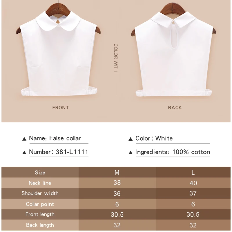 Fake Half Shirt Detachable False Faux Collar Solid White Shirt Blouse Fake Top School Girl Clothes Accessories Decorative Collar
Fake Half Shirt Detachable False Faux Collar Solid White Shirt Blouse Fake Top School Girl Clothes Accessories Decorative Collar