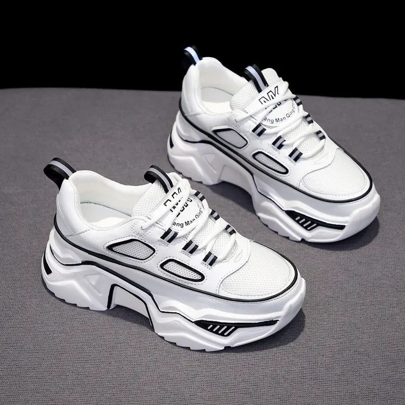 Women's Chunky Sneakers Thick Bottom Platform Vulcanize Shoes Fashion Breathable Casual Running Shoes for Woman Female 2021
Women's Chunky Sneakers Thick Bottom Platform Vulcanize Shoes Fashion Breathable Casual Running Shoes for Woman Female 2021