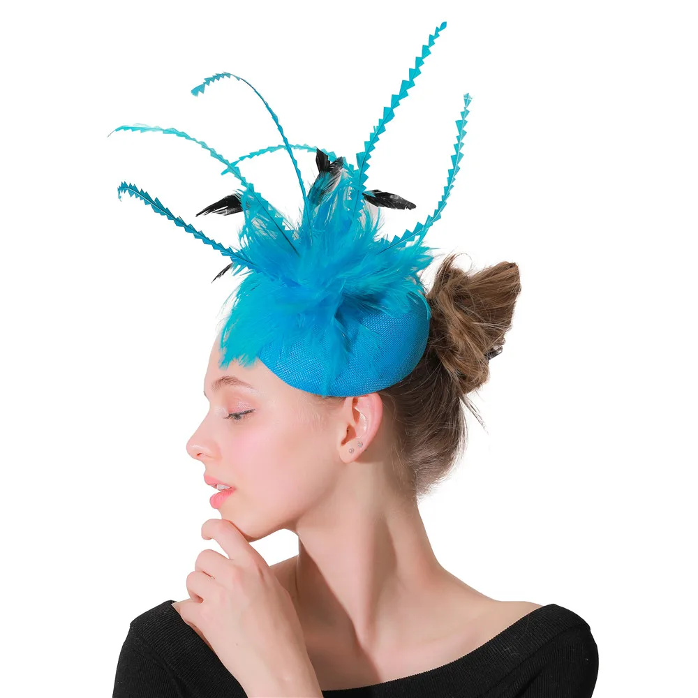 Ladies Wedding Fascinator Fedora Hat Hair Clip Bride Headdress Girl Feather Headwear For Dinner Party Women Hair Accessories
Ladies Wedding Fascinator Fedora Hat Hair Clip Bride Headdress Girl Feather Headwear For Dinner Party Women Hair Accessories