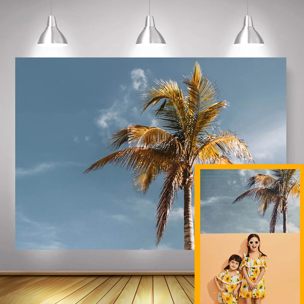 Summer Coconut Tree Blue Sky Cloud Backdrop Photography Hawaii Sweet Girl Portrait Background Photo Studio Sea Side Photocall
Summer Coconut Tree Blue Sky Cloud Backdrop Photography Hawaii Sweet Girl Portrait Background Photo Studio Sea Side Photocall
